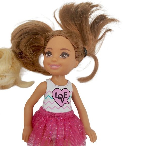 Barbie Mattel Little Sister Chelsea Kelly Lot Of Two Blond Brunette - Picture 4 of 5